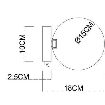 Настенный светильник Arte Lamp VINCENT A7790AP-1GO, 1хG9