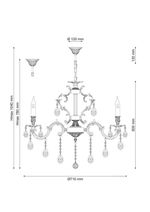 Люстра Lucia Tucci BARLETTA 1730.8 coffe gold