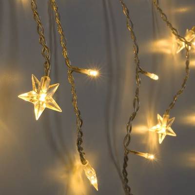 Гирлянда бахрома теплый белый 1,8*0,5м IP20 100-002 теплый белый