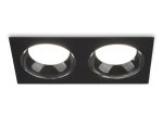 Светильник встраиваемый TN52344/2 SBK/GBK черный песок/черный глянец GX53 max 12W 220*115*25