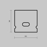 Комплект заглушек (для профиля 20×20) 2 шт., ALM-2020-EC 642072. TM Maytoni