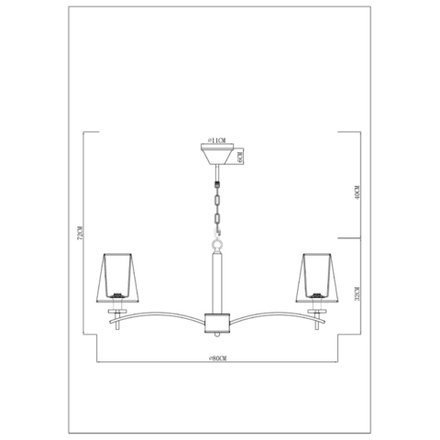 Подвесная люстра Arte Lamp KENSINGTON A4098LM-8CC, 8хE14