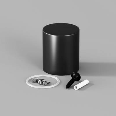 Торцевая металлическая заглушка Nemo D25 черный, 20317. TM Maytoni