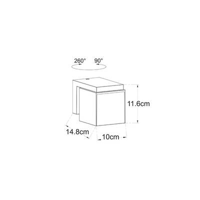 Уличный настенный светильник Arte lamp BELGRADE A5193AL-1BK, 1хLED