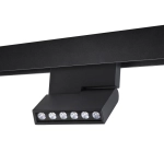 358628 SHINO NT21 065 черный Трековый низковольтный св-к диммируемый с ДУ, со сменой цв.температуры IP20 LED 3000~6500К 12W 48V FLUM
