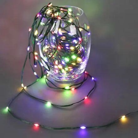A-509A MIX гирлянда светодиодная, 30м, 300LED, "Капля", 220V, прозрачный шлейф, с контроллером