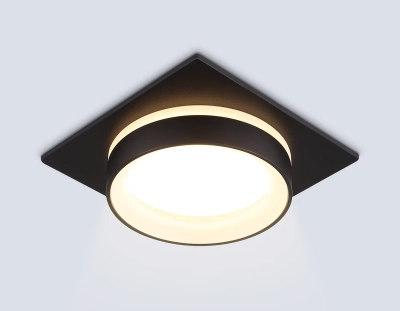 Светильник встраиваемый TN6710 BK черный IP44 GX53 max 15W 105*105*45