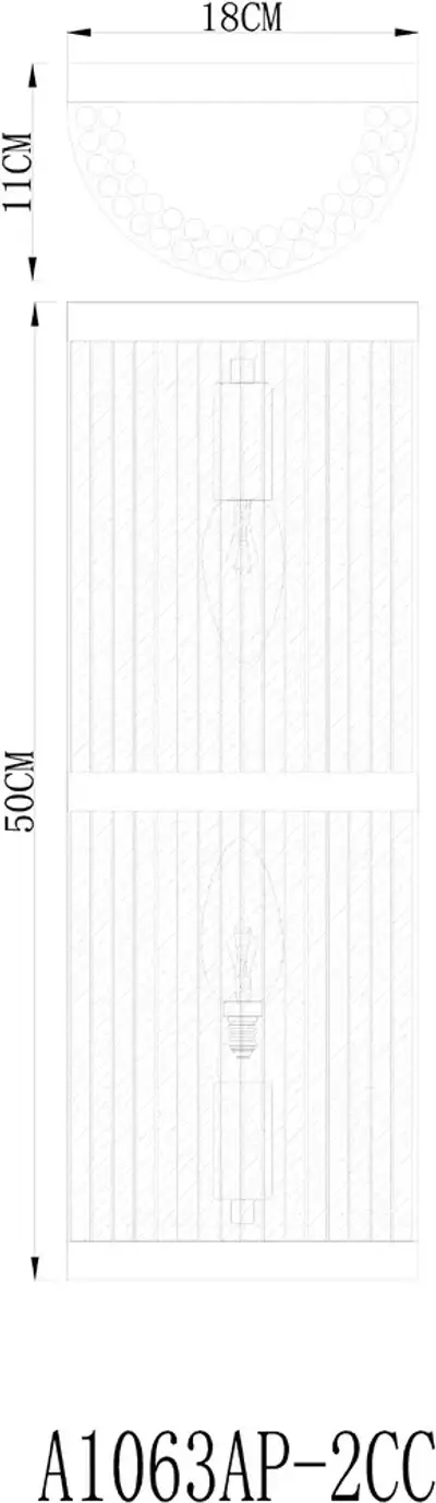 Настенный светильник Arte Lamp ALBALI A1063AP-2CC, 2хE14