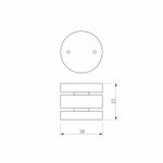 Slim Magnetic Коннектор круглый шарнирный для накладного шинопровода чёрный 85010/00