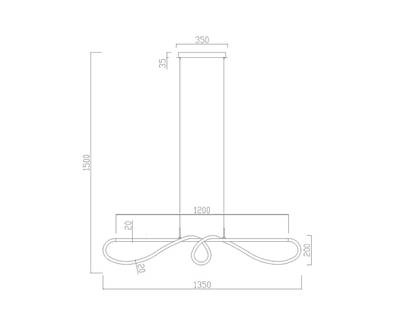 08041,20(3000K) Подвес диммируемый Далия бронза w135*20 h150 Led 72W (3000K) с пультом ДУ