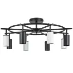LR718374364 Люстра RULLO 8х50W GU10 ЧЕРНЫЙ/БЕЛЫЙ (571718+214437-4+214436-4)