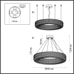 4926/85L L-VISION ODL24 581 золото/металл/хрусталь Люстра LED 85W 4000K 5074Лм PANTA
