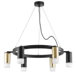 LR0164033731 Люстра RULLO 6х50W GU10 ЧЕРНЫЙ/ЗОЛОТО (571016+214440-3+214437-3+202431-6)