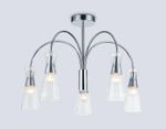 Светильник на штанге LH55651/5 СH/CL хром/прозрачный E14*5 max 40W D600*440