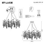SL1660.203.10 Светильник подвесной ST-Luce Шампань/Шампань, Прозрачный G9 10*5W 4000K
