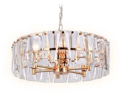 Подвесная люстра с хрусталем TR5172 GD/CL золото/прозрачный E14/6 max 40W D520*515