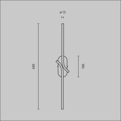 Настенный светильник (бра) Renaissance 3000К 6Вт, MOD256WL-L5BS3K1. TM Maytoni