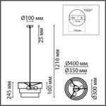 8038/3 MODERNI LN25 никель/желтый/серый/белый, металл/текстиль Подвесной светильник Е27 3*60W 220V ILAIDA