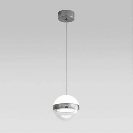 5037/9L L-VISION ODL24 389 никель/прозрачн/молочный/металл/акрил Подвес LED 9W 4000K 480лм RONI