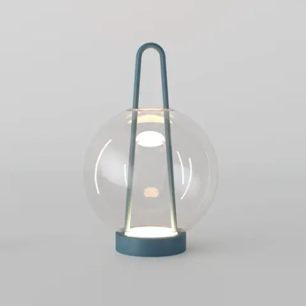 Настольный светодиодный светильник со стеклянным плафоном 80507/1 синий, LED