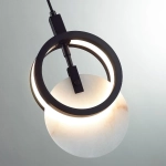 5422/17L HIGHTECH ODL_EX25 083 черный/металл/алебастр Подвес LED 17W 3000K 986Лм MERCURY