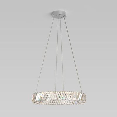 Светодиодная хрустальная люстра 101004 LED никель хрусталь Strotskis