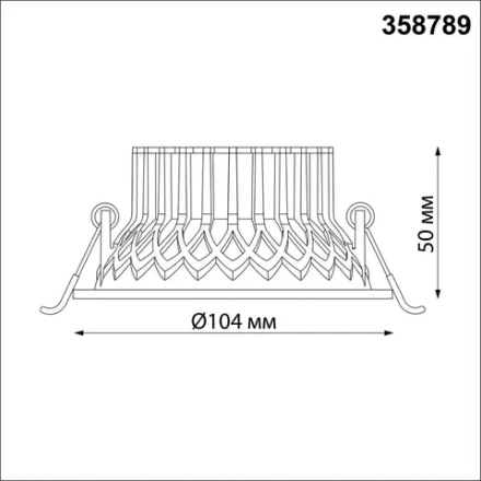 358789 SPOT NT21 534 белый Светильник встраиваемый светодиодный IP20 LED 15W 4000K 1600Лм 110-265V BIND