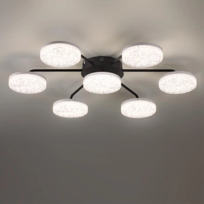 8236/7CL LEDIO LN25 000 черный, металл/акрил Люстра потолочная с ПДУ LED 90W 3000-6000К 220V DIDANA