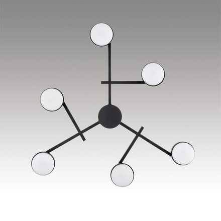 8186/6C COMFI LN26 247 черный, металл Люстра потолочная LED GX53 6*7W 220V DABRA