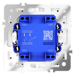 VLS020602 Выключатель с самовозвратом встраиваемый VOLTUM S70 двухклавишный 10А, (белый матовый) (ТМ Maytoni)