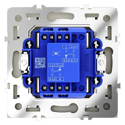 VLS010505 Перекрестный переключатель встраиваемый VOLTUM S70 одноклавишный 10А, (сталь). (ТМ Maytoni)