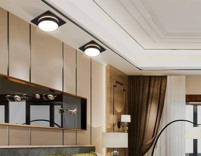 Светильник встраиваемый TN6710 BK черный IP44 GX53 max 15W 105*105*45