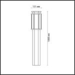 4048/1F NATURE ODL18 743 темно-серый/белый Уличный светильник, 100см IP44 E27 100W 220V GINO
