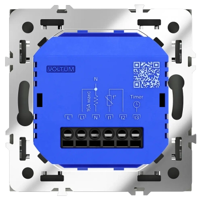 VLS070108 Терморегулятор электронный VOLTUM S70 с индикацией и датчиком, для теплого пола, (черный матовый). (ТМ Maytoni)