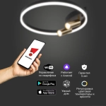 Умный потолочный светильник Eurosvet Luminari 90247/3 90247/3 черный/золото Smart, LED