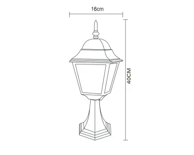 Ландшафтный светильник Arte Lamp BREMEN A1014FN-1BK, 1хE27