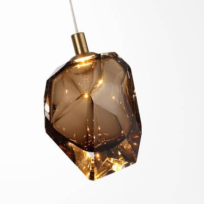 7112/4LB L-VISION ODL25 Подвесной светильник бронзовый/коньячн. стекло/металл IP20 LED 4W 300Лм 3000K 200° 220V GEMME