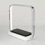 Настольный светодиодный светильник с беспроводной зарядкой и регулировкой яркости 80502/1 хром