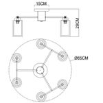 Потолочная люстра Arte Lamp LEO A7027PL-6BK, 6хE14