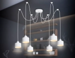 Подвесной светильник в стиле лофт TR8131/6 WH белый E27*6 max 40W D700*800