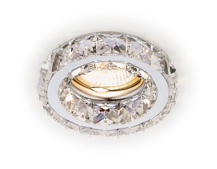 Встраиваемый точечный светильник K112 CL/CH хром/прозрачный хрусталь MR16
