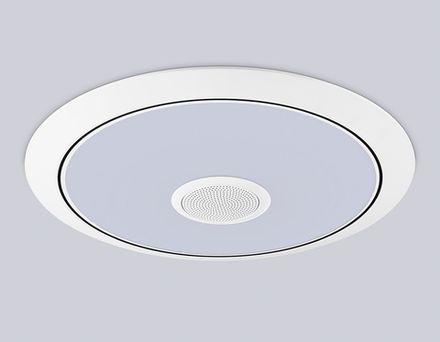 Музыкальный светодиодный светильник с подсветкой RGB FZ720 WH белый IP20 52W 3000-6500K+RGB Music 450*65 (ПДУ ИК)