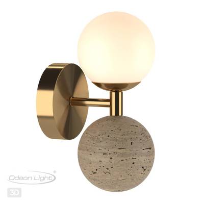 6625/6WL MIDCENT ODL25 221 Настенный светильник под латунь/металл/стекло/камень IP20 LED 1*6W 3000K 220V LOLLA