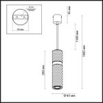 4743/5L L-VISION ODL20 473 серый/золотой Подвес GU10 5W 220V AFRA