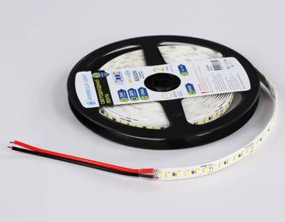 Светодиодная лента GS3203 2835 180Led/ 14.4W m/ 24V IP20 6500K/ 5000*8*1.2mm/ кратность резки 33mm (2 конт.)