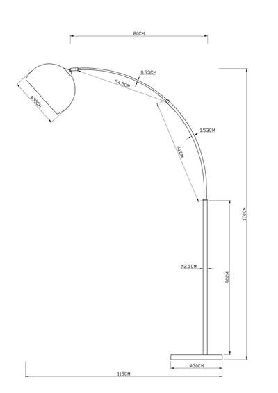 Торшер Arte Lamp PAOLO A5822PN-1SS, 1хE27