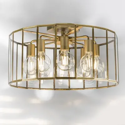 798281 Люстра GENNI 8х40W E27 ЛАТУНЬ/ПРОЗРАЧНЫЙ Lightstar