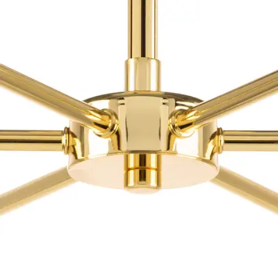 816066 Люстра DUMO 6х40W E14 БЕЛЫЙ МАТОВЫЙ/ЗОЛОТО Lightstar