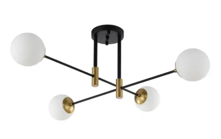Светильник потолочный Crystal Lux FIDEL PL4 BLACK 0630/104