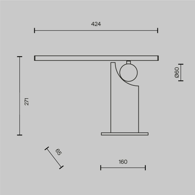 Настольный светильник Монументо / Monumento 3000К 9Вт, MOD467TL-L9B3K. TM Maytoni